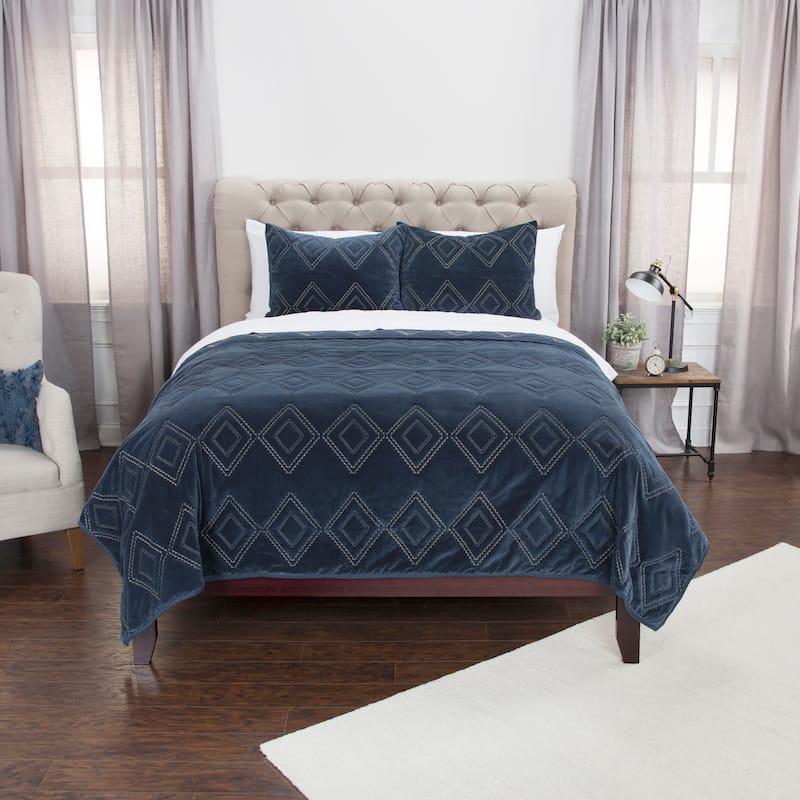 Auden Indigo Cotton Embroidered Sham