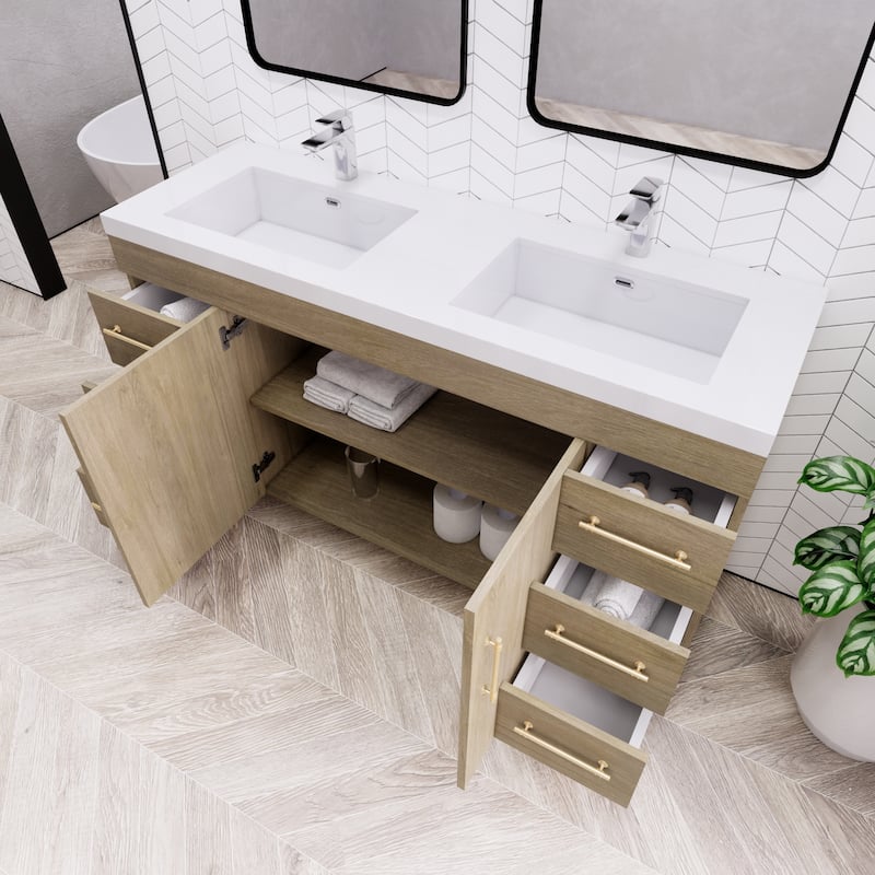 Eliza 60'' Freestanding Vanity with Double Sink