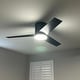 preview thumbnail 36 of 74, 48 inch Modern 3-Blade Wooden Flush Mount Ceiling Fans with Light and Remote