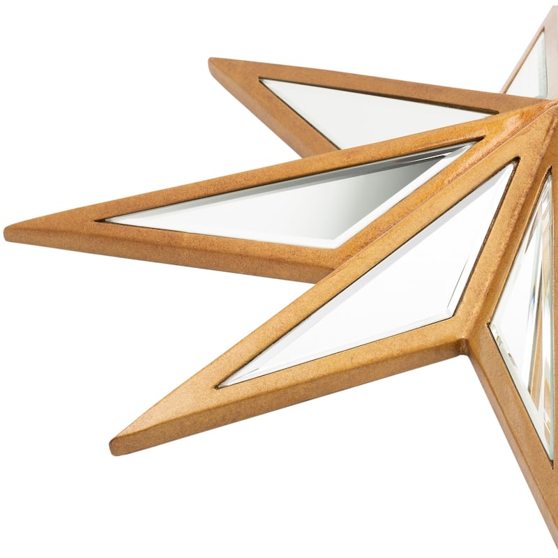 Zaleski Star-Shaped Champagne Gold Mirror - 22"H x 22"W