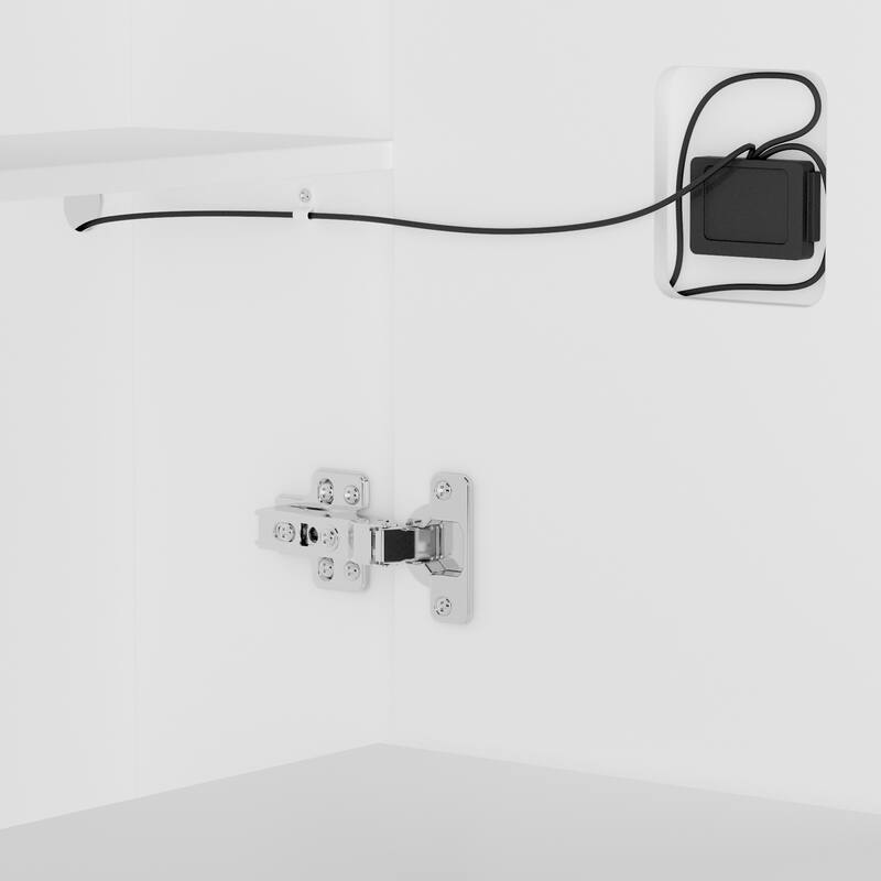 LED Full Length Mirror Jewelry Cabinet with 3 Drawers & Sliding Storage, Lighted Vanity Storage Dresser