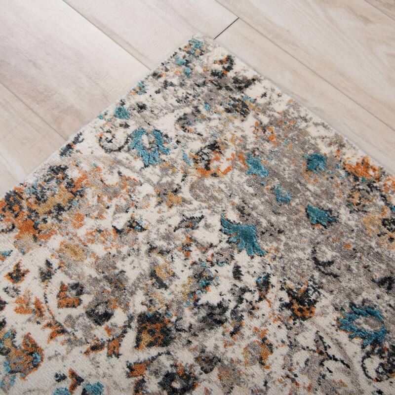 Alora Decor Cosmopolitan Contemporary Ivory Wool/Tencel Area Rug