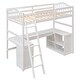 preview thumbnail 14 of 16, Minimalist Design Twin Size Loft Bed with Stable Ladder,Shelves and Desk Under-Bed,Solid Wood Bed with Cabinet