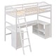 preview thumbnail 15 of 47, Twin size Loft Bed with Drawers, Cabinet, Shelves and Desk, White