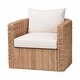 preview thumbnail 1 of 8, Rhinos Bohemian Light Brown Seagrass Tuxedo Arm Chair Brown