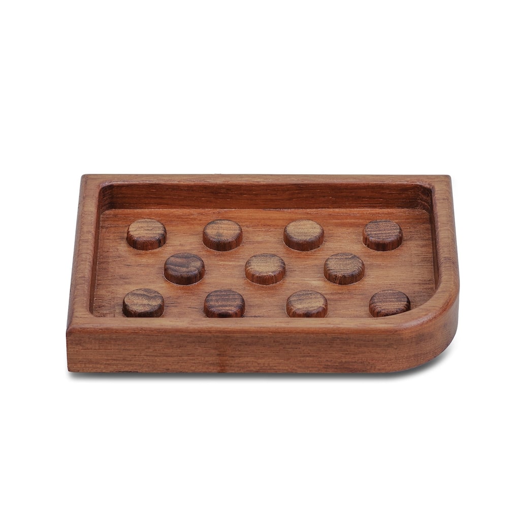 Designer Genuine Teak Soap Dish - 0.75" 5.50" X 3.78"