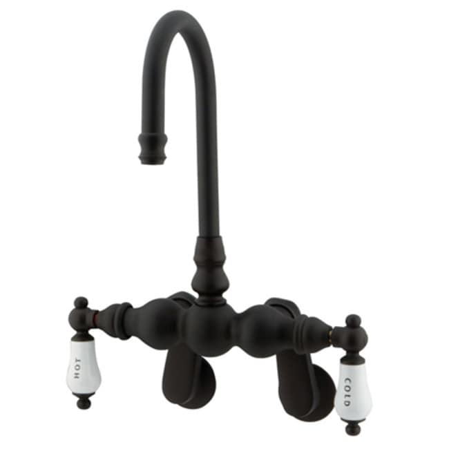 Kingston Brass Vintage Wall Mounted Clawfoot Tub Filler with Porcelain