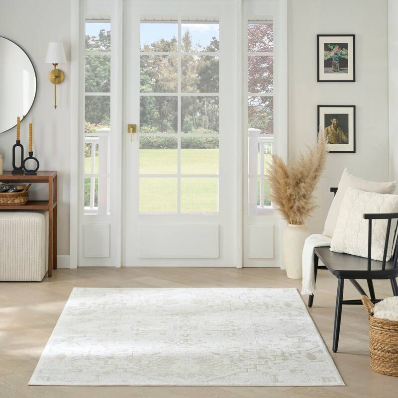 Nourison Dekor Indoor only Cream / Ivory Persian Area Rug