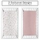 preview thumbnail 2 of 4, Sweet Jojo Designs Boho Floral Garden Flower Girl 2 Pack Fitted Crib Sheets Solid Pink and Watercolor Bohemian Farmhouse Vintage