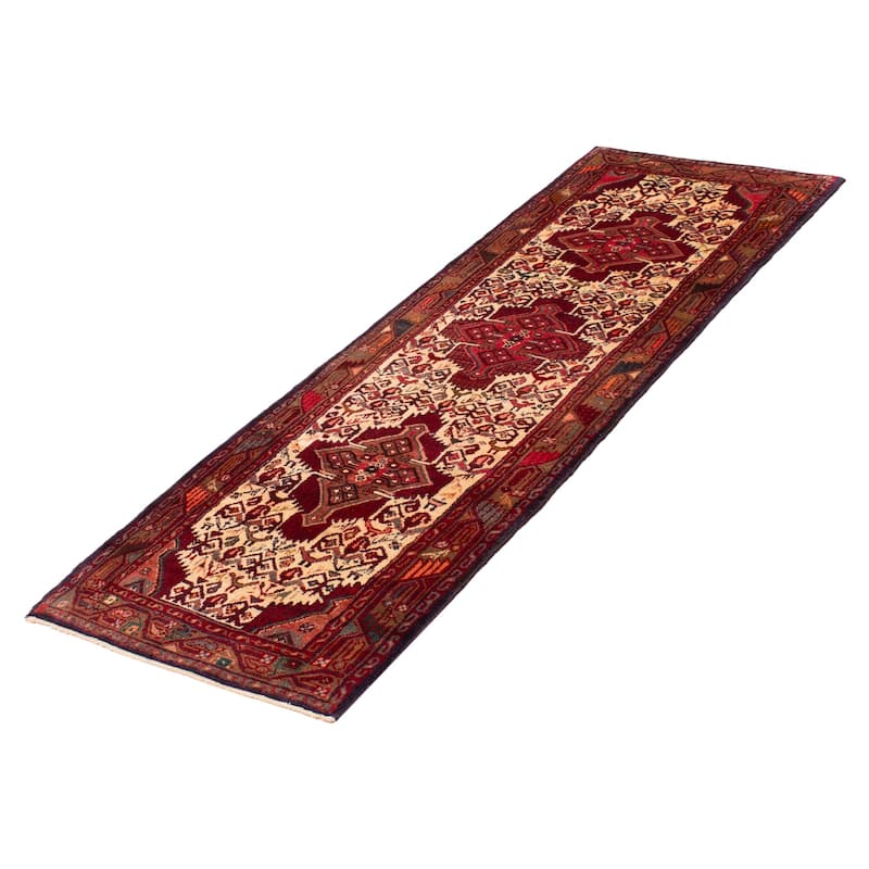 ECARPETGALLERY Hand-knotted Andelz Cream Wool Rug - 2'11 x 8'8