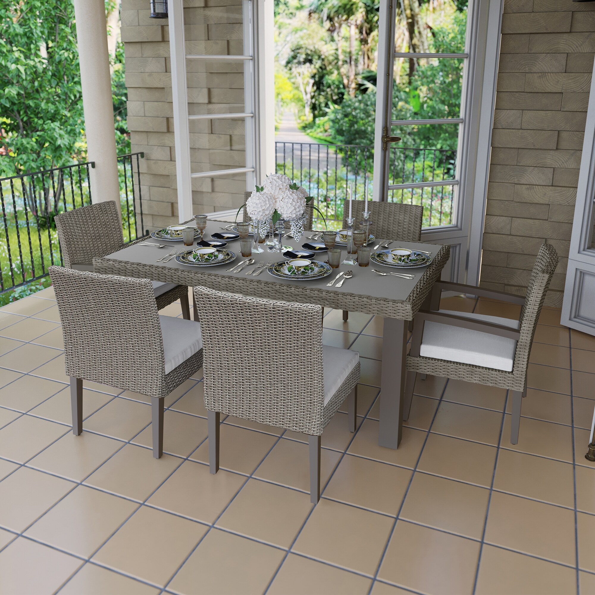 Martha Oakland 7 Piece Aluminum Frame Grey Martha Oakland 7 Piece