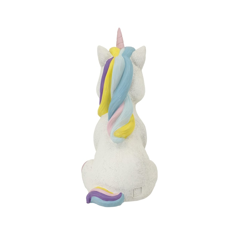 Sitting Unicorn Outdoor Garden Statue - 17.75"