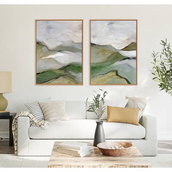 slide 2 of 15, Kate and Laurel Sylvie Beaded Whispers of the Hills 1 and 2 Framed Canvas Art Set by Nikita Jariwala