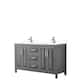 Option Dark Gray, Chrome Trim, White Cultured Marble Top