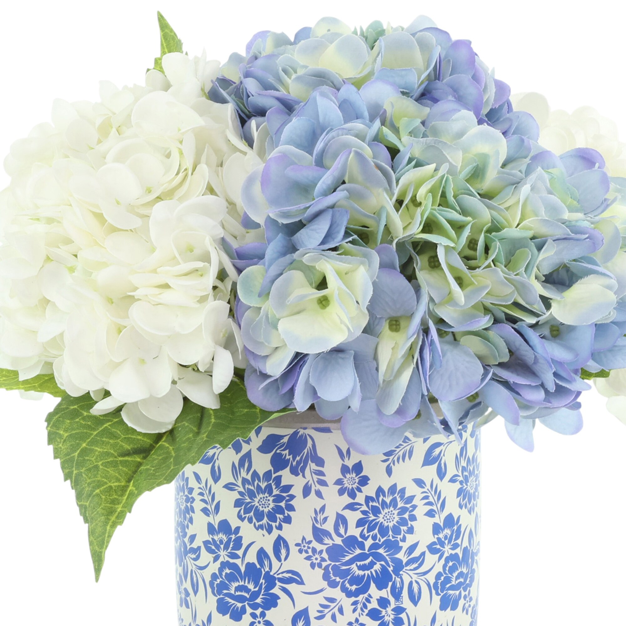 Hydrangeas Arranged in Decorative Ceramic Pot - On Sale