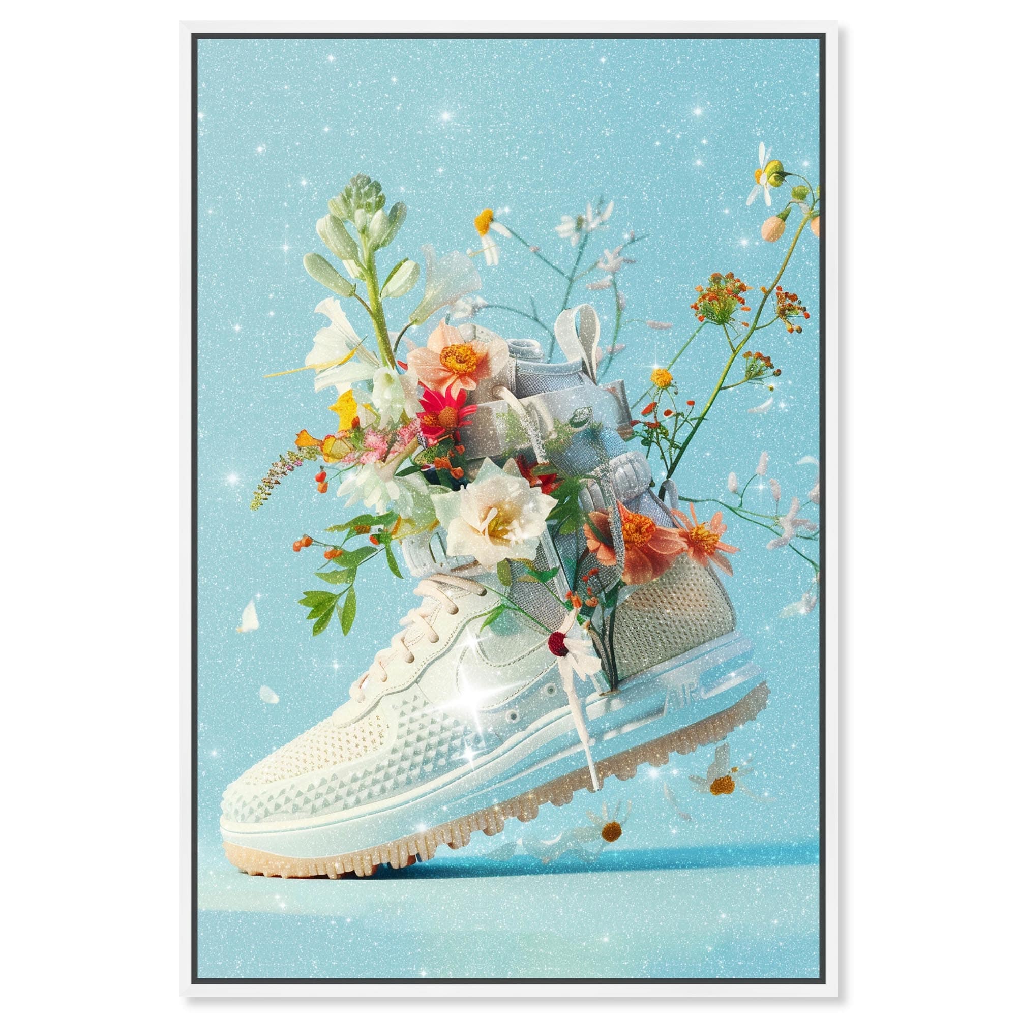 Light Sneaker Bouquet Canvas by Art Remedy