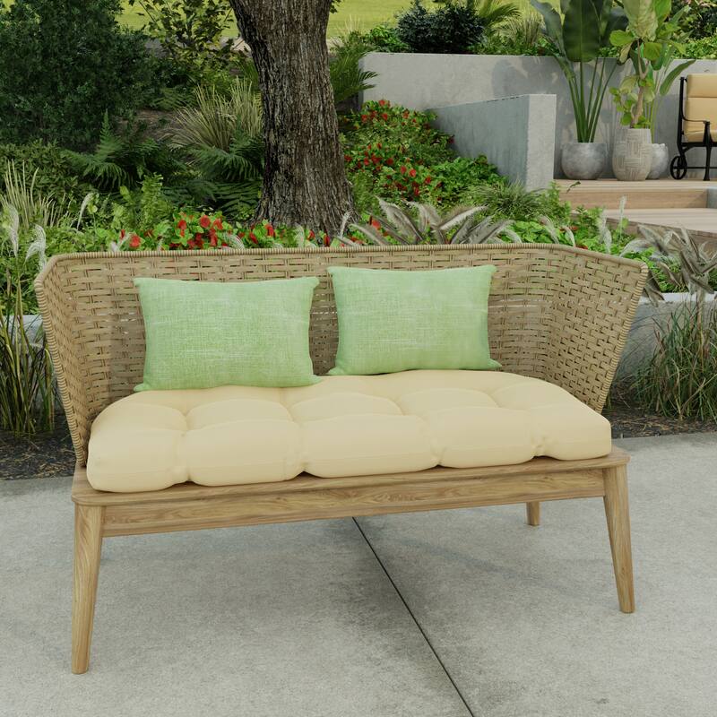 18" x 12" Outdoor Lumbar Throw Pillow - Set of 2 - 12'' L x 18'' W x 4'' H - Tory Palm