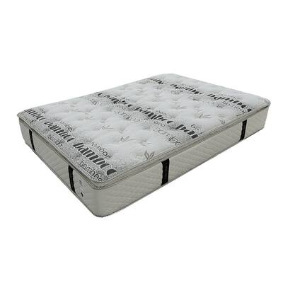 Ayu 12 Inch Pocket Coil California King Mattress, Bamboo Cotton Top, White