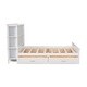 preview thumbnail 9 of 14, Full Platform Bed Solid Wood Storage Bed with Large Storage Space, Headboard with Storage Shelf, Footboard and 4 Drawers