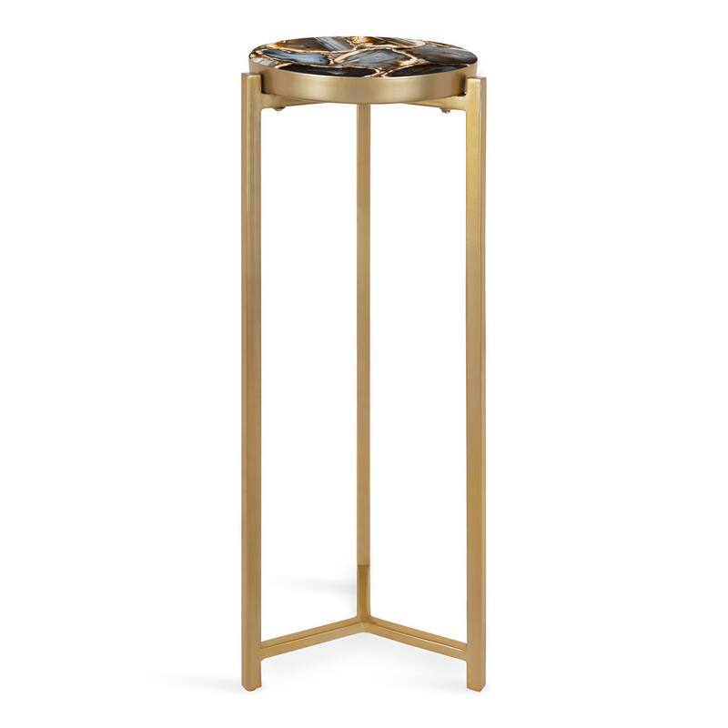 Kate and Laurel Aguilar Glam Drink Table - 9x9x23 - Gold/Black