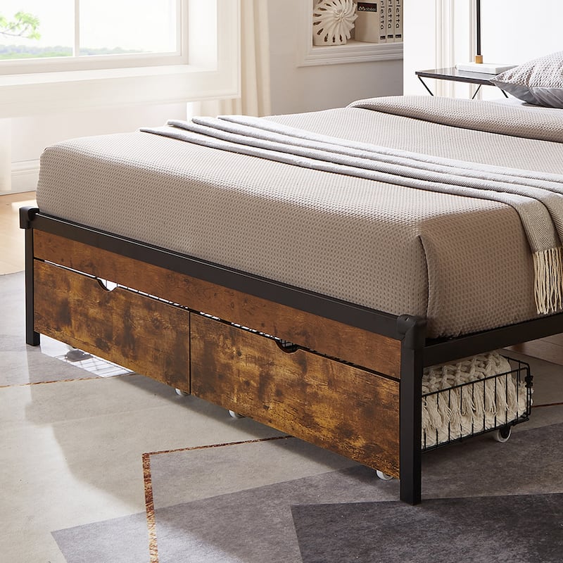 Queen Bed Drawers, Widely Used in Storage of Clothes Under the Bed