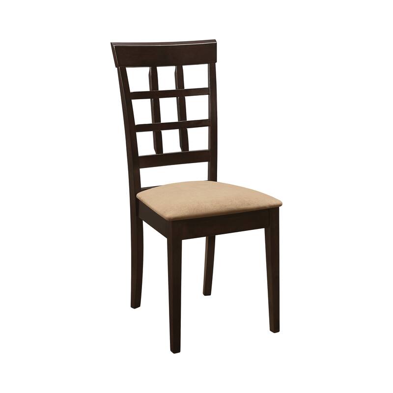 Henin Cappuccino and Beige 5-piece Dining Set with Lattice Back Chairs