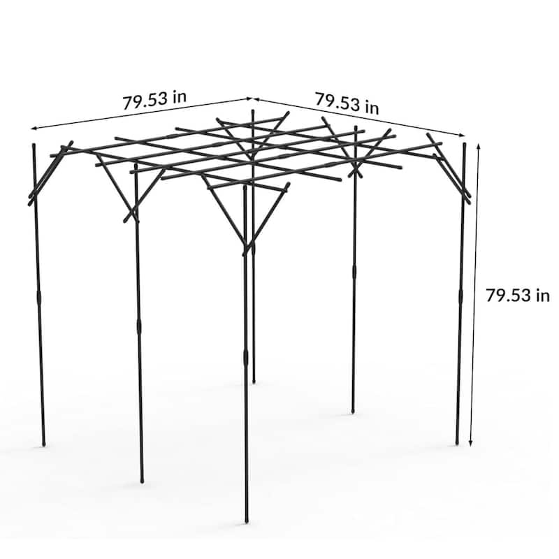 Outdoor Flattop Garden Arch Arbor Trellis for Climbing Plants