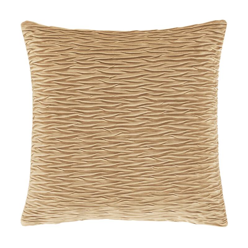 Townsend Ripple Pillow 20" Square Decorative Throw Pillow Cover - Gold