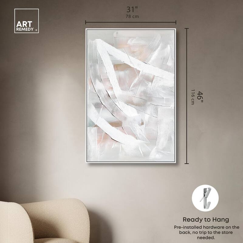 Thick White Texture I Canvas by Art Remedy