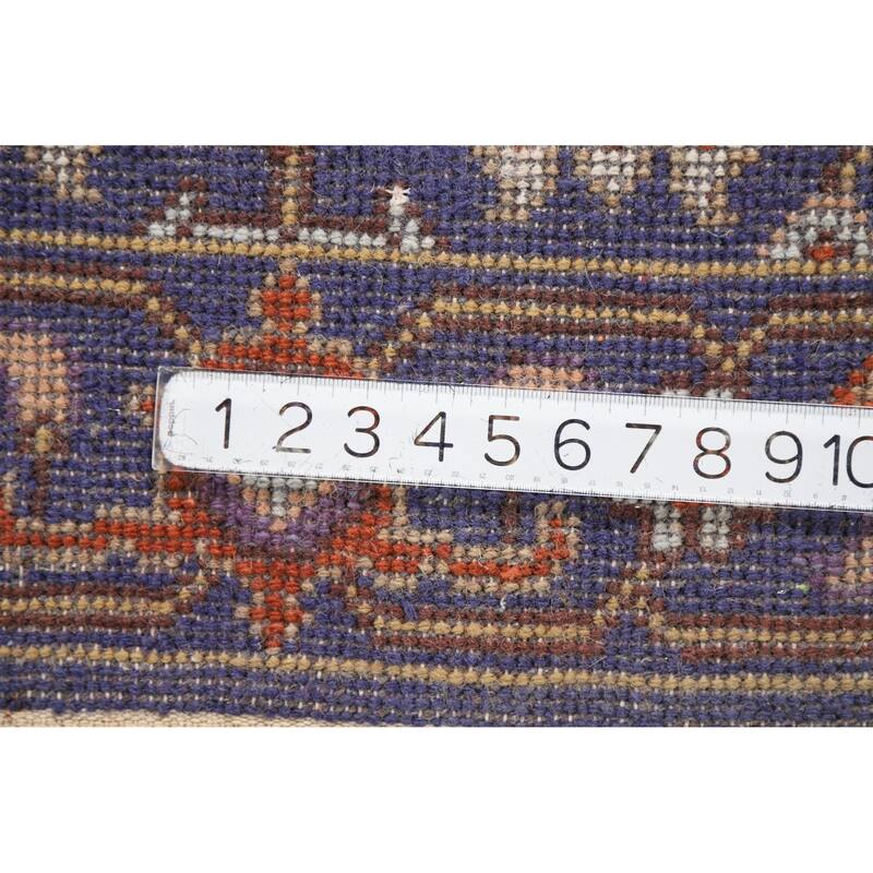 Hand Knotted Oriental 100% Wool Carpet Transitional Floral Navy Blue & Blues Oushak Area Rug - 5' 0'' X 3' 1''