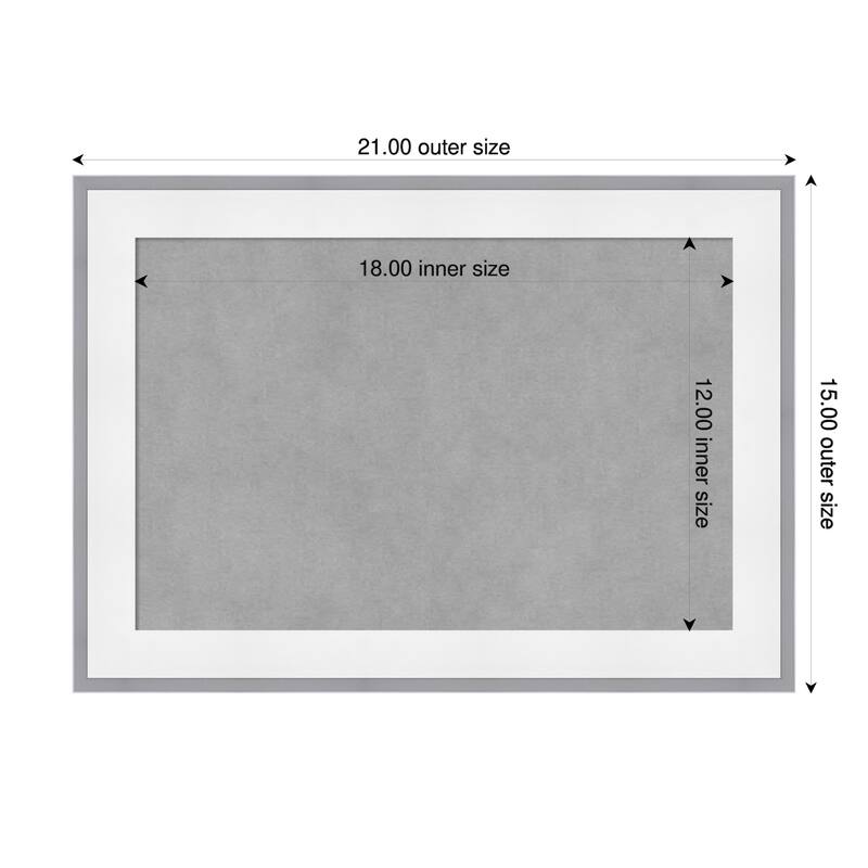 Amanti Art Maya Espresso Silver Framed - 21 x 15 in - Maya White Silver