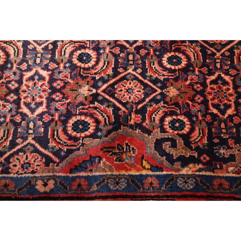 ECARPETGALLERY Hand-knotted Anatolian Vintage Dark Navy Wool Rug - 4'8 x 9'6
