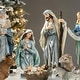 preview thumbnail 6 of 77, Glitzhome 12pcs Resin Christmas Multi/ Blue/ Ivory Nativity Figurines Set