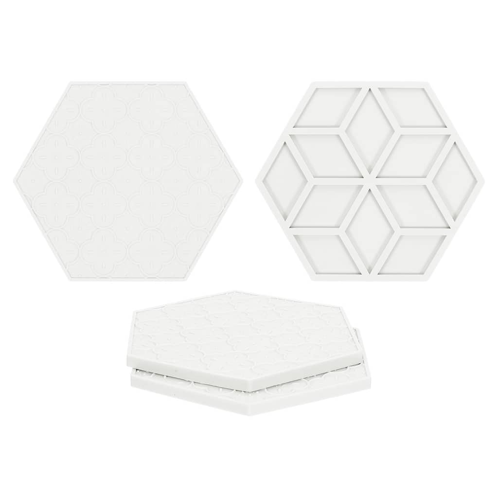 Coasters for Drinks, 4 PCS Modern Hexagon Heat-resistant Silicone Mat