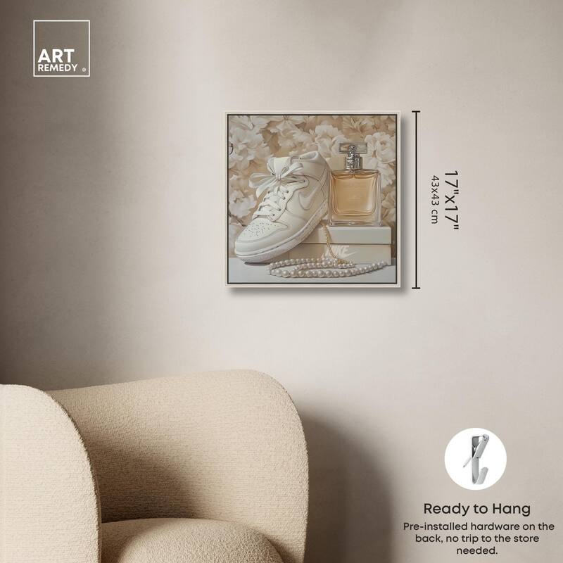 White Sneakers and Pearls Canvas by Art Remedy