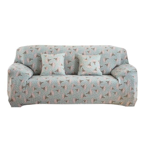 Shop Unique Bargains Hyacinth Pattern Stretchy Sofa Slipcovers
