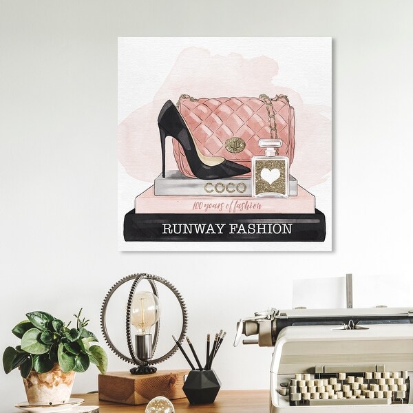 Oliver Gal 'Accessories and Books Gold Glitter' Fashion and Glam