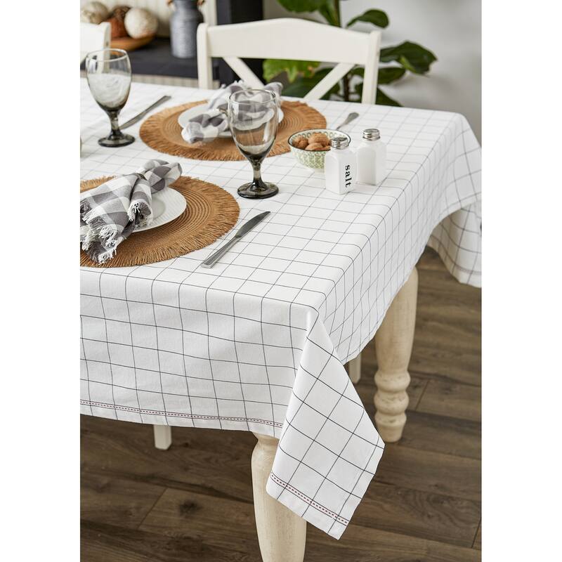 DII Kitchen Windowpane Tablecloth