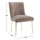 preview thumbnail 113 of 124, SAFAVIEH Couture Nolita Velvet Accent Chair - Mustard / Brass - 28"x23"x35.3" - 28" W x 23" D x 35" H