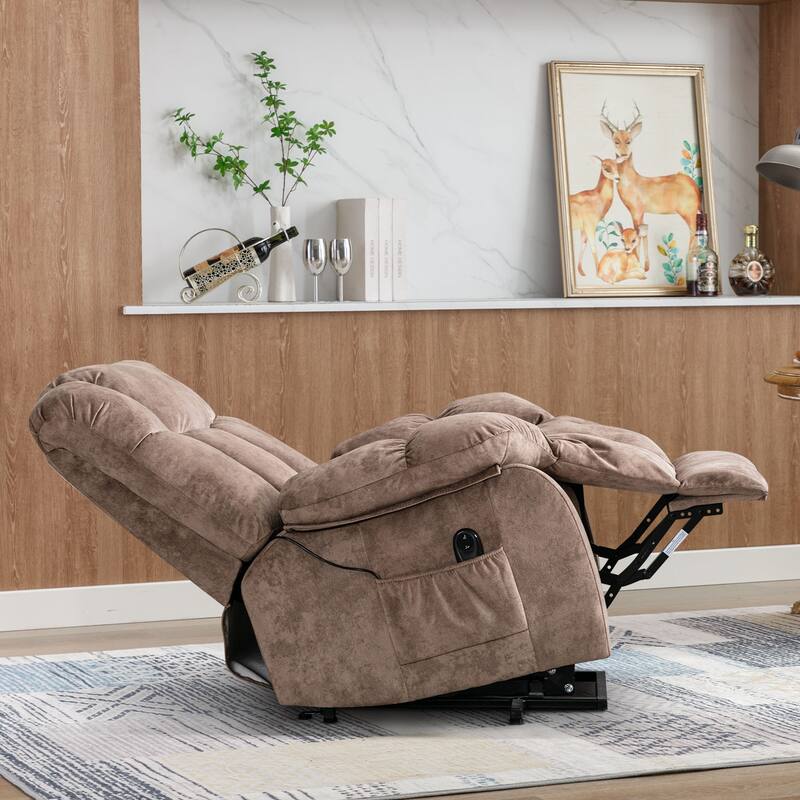 Heavy Duty Power Lift Recliner Chair for Elderly with Overstuffed Design