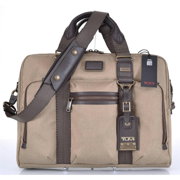 Tumi Men's Khaki 22611 Mcnair Alpha Bravo Slim Brief Crossbody Messenger Bag. Opens flyout.