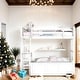 preview thumbnail 1 of 26, Stylish and Functional Twin Over Full Bunk Bed with Two Desk.Multi-Functional Children's Bed White