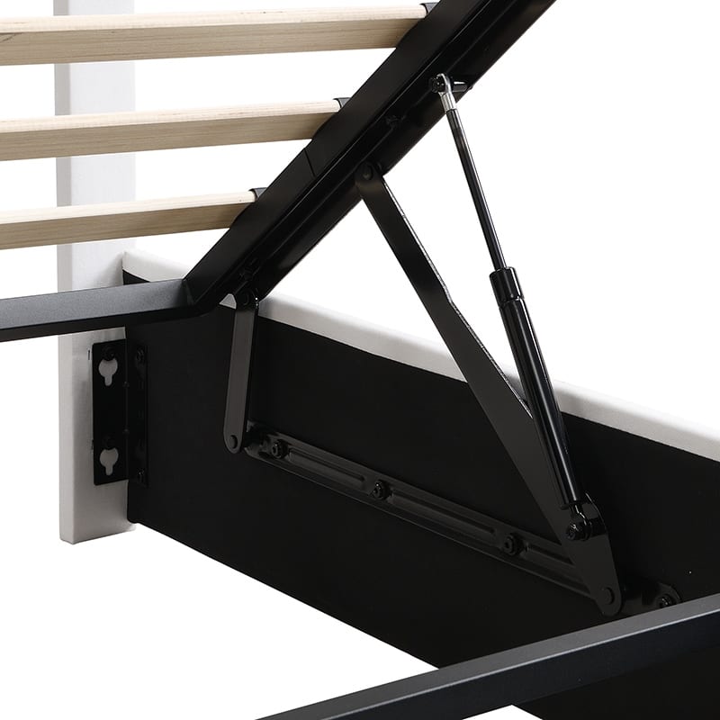 Merax Upholstered Platform Bed with a Hydraulic Storage System