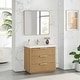 preview thumbnail 57 of 96, Santarem Single Vanity with Pure White Quartz Stone Top without Mirror