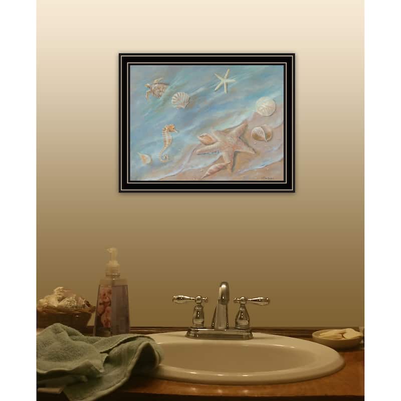 TrendyDecor4U Contemporary "Seashore Star I" Framed Print Wall Art
