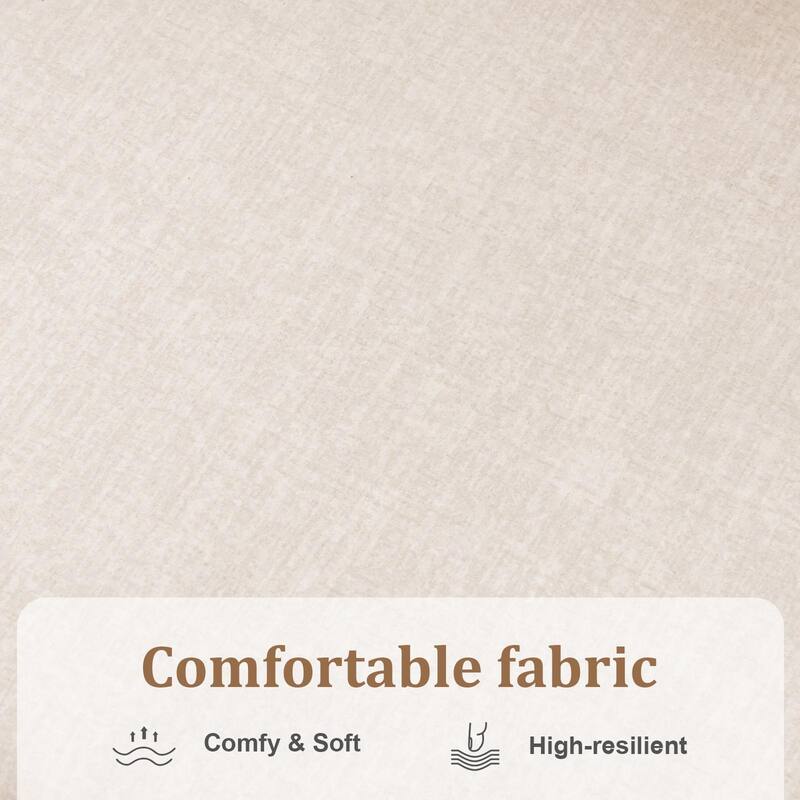 Flannelette Upholstered Dining Chair with Walnut Solid Wood Legs, Armless Chair Set of 4