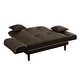 preview thumbnail 3 of 11, Moda Relax Lounge Sofa Bed Sleeper With 2Pillows Brown Fabric