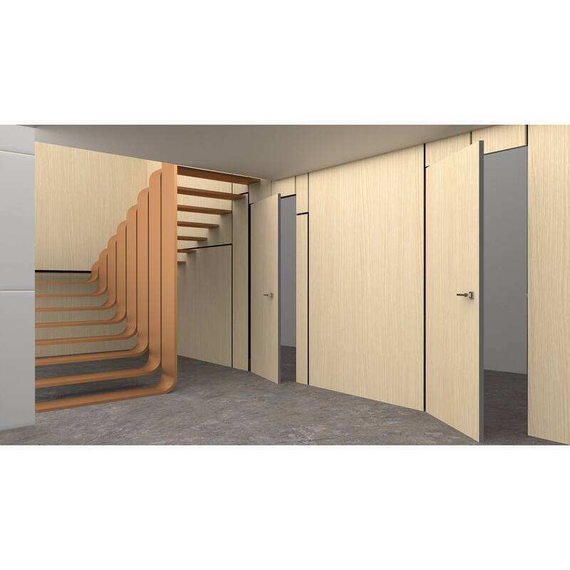 Solid Hidden Door with Handle Planum 0010 Light Oak