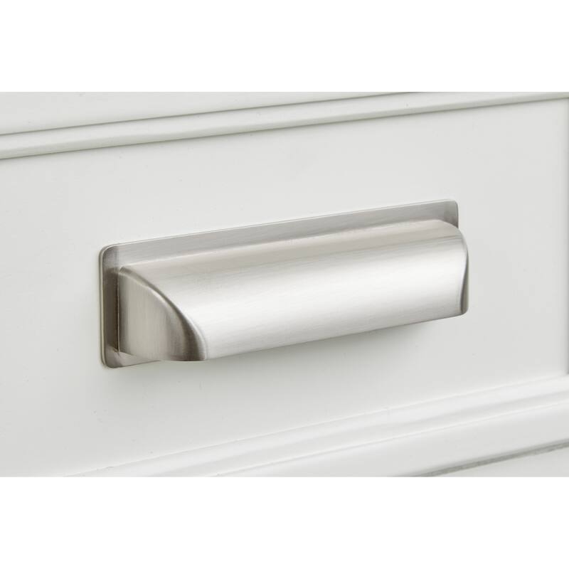 Magnussen Home Charleston White Dove Drawer Dresser with Harbor Gray Landscape Mirror