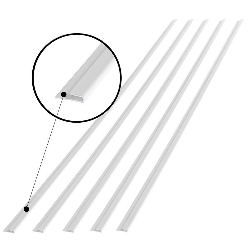 FASÄDE 47 in. Decorative Vinyl J Trim in Gloss White (5 Pack) 5 Pack